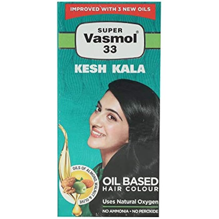 Vasmol Kesh Kala, 100ml - Ayurprash & Almond Protein - Water Free - Natural Black - Suitable for Light Blonde, Dark Blonde, Light Brown, Medium Brown - Image 1